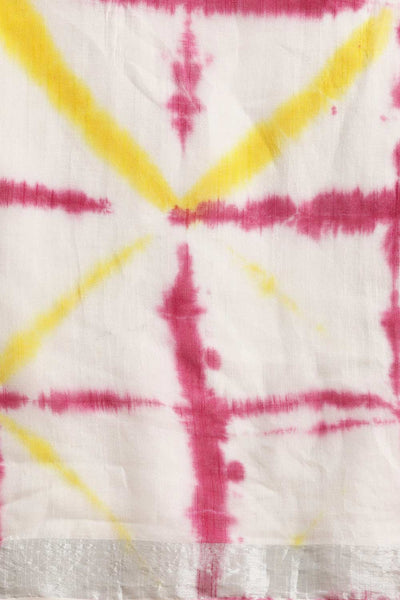 Buy Lily Multi Tie Dye Linen One Minute Saree Online