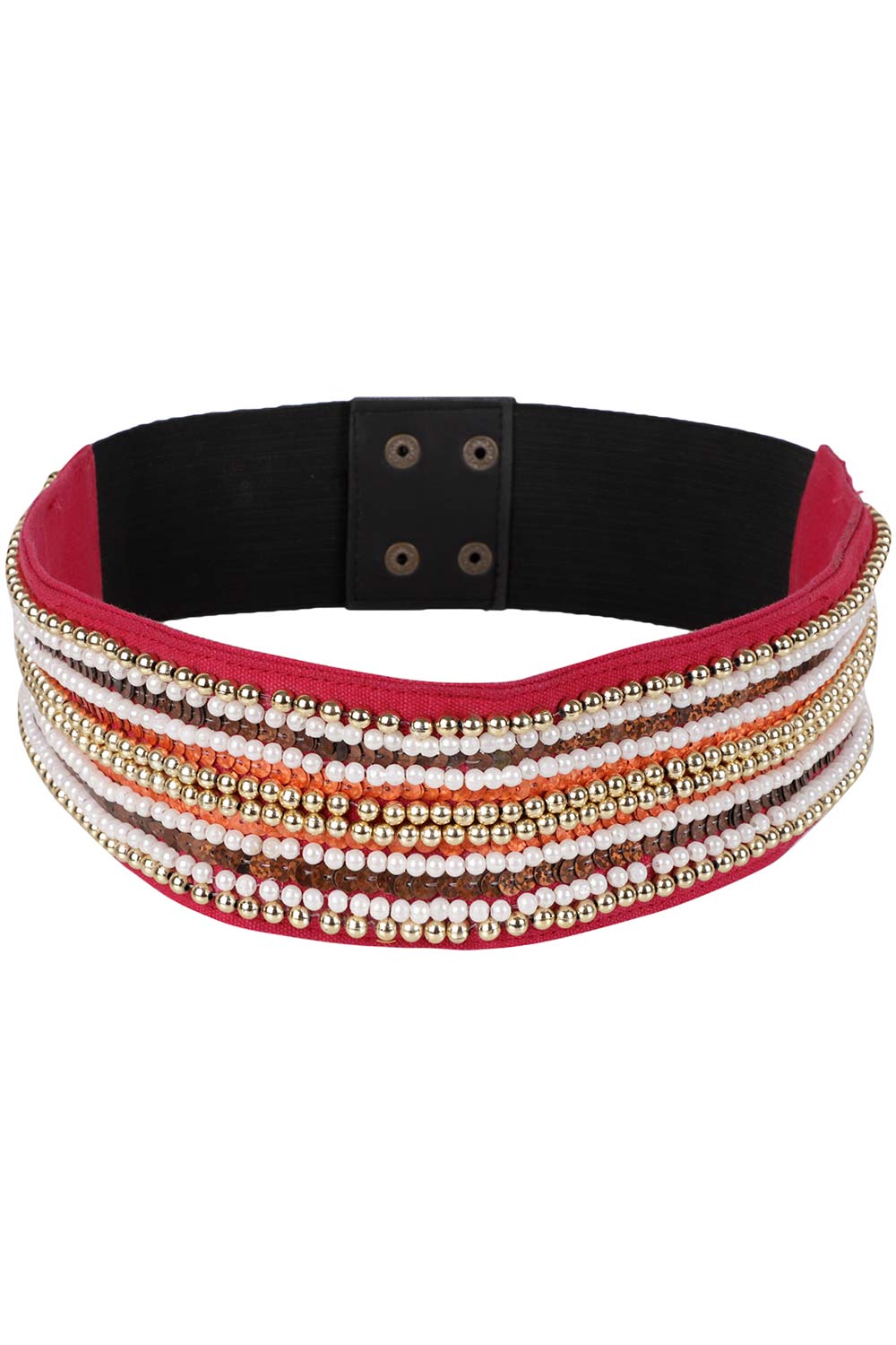 Buy Embellished Saree Belt in Pink & Multi Online - One Minute Saree