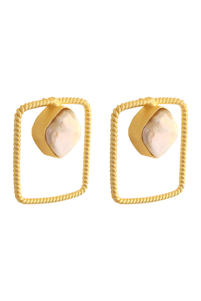 Buy Lainie Gold-Plated Contemporary Baroque Earrings Online