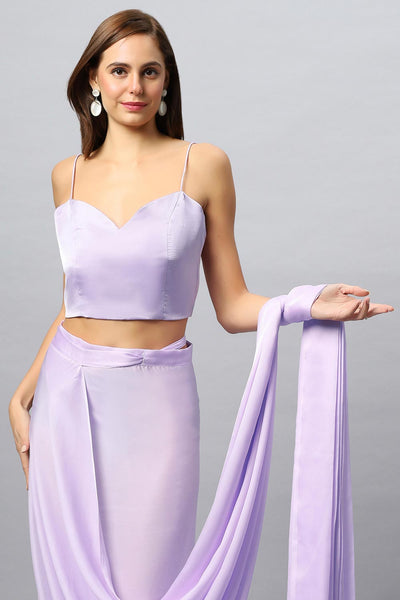 Buy Isa Lavender Spaghetti Strap Blouse Online - One Minute Saree