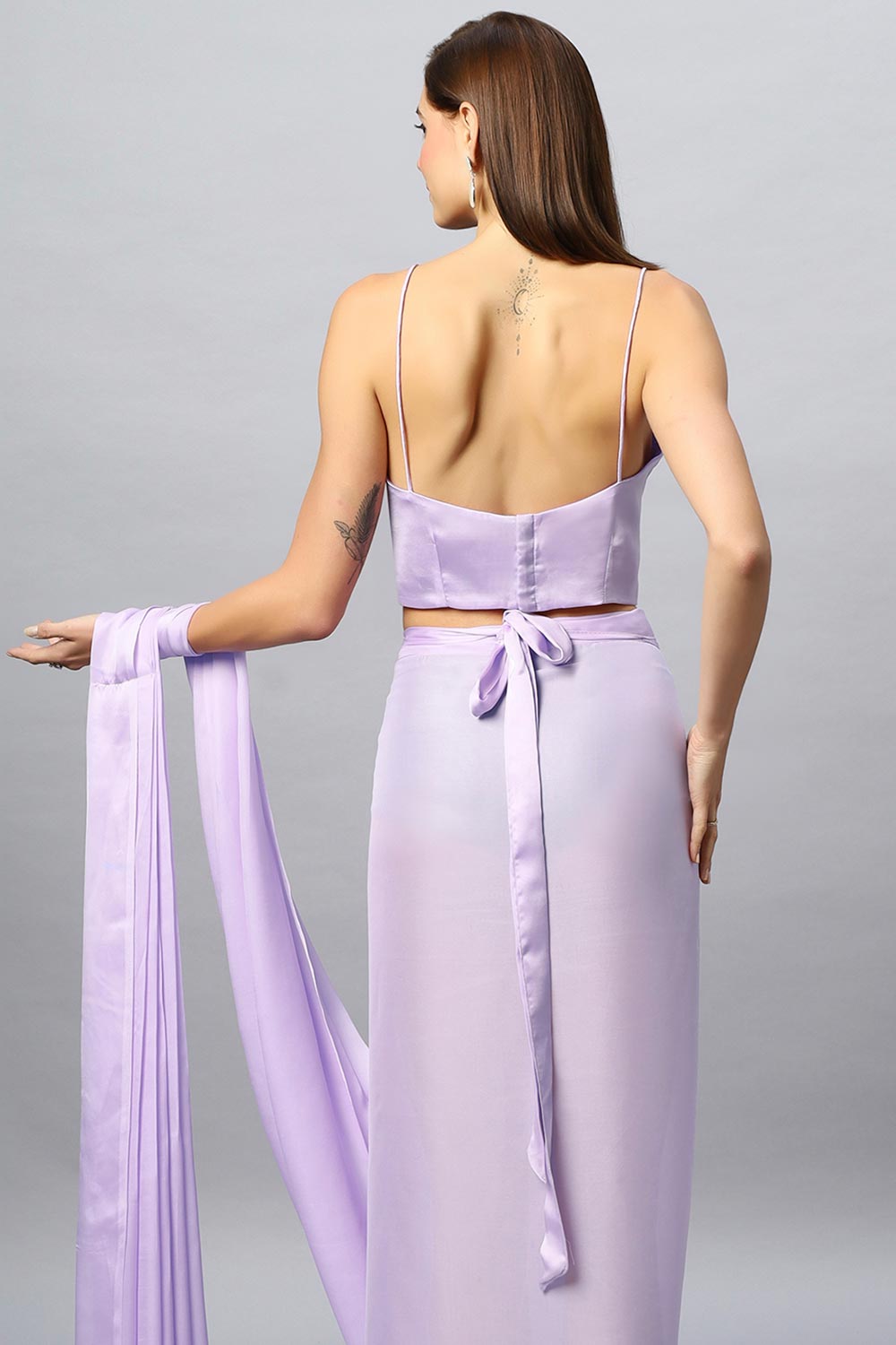 Shop Isa Lavender Spaghetti Strap Blouse at best offer at our  Store - One Minute Saree