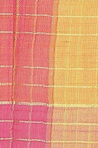 Buy Sonam Multi-Color Woven Linen One Minute Saree Online