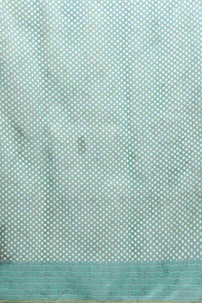 Buy Paula Navy Blue Poly Cotton Bandhani Printed One Minute Saree Online - Back