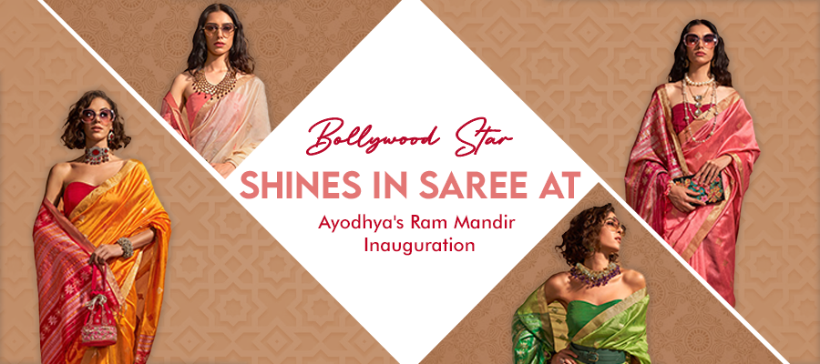The Bollywood actress wore a beautiful saree at the inauguration of the Ram Mandir in Ayodhya