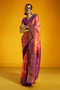 Caryn Pink and Purple Pure Silk Handloom Woven Ready to Wear Saree