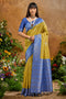 Flora Mustard Yellow Paper Silk Handloom Woven Ready to Wear Saree