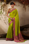 Jivana Lime Green Pure Kanjivaram Weaving Silk Ready to Wear Saree