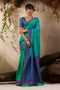 Jivana Emerald Green Pure Kanjivaram Weaving Silk Ready to Wear Saree