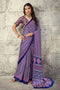 Penny Royal Blue Modal Satin Ajrakh Print Ready to Wear Saree