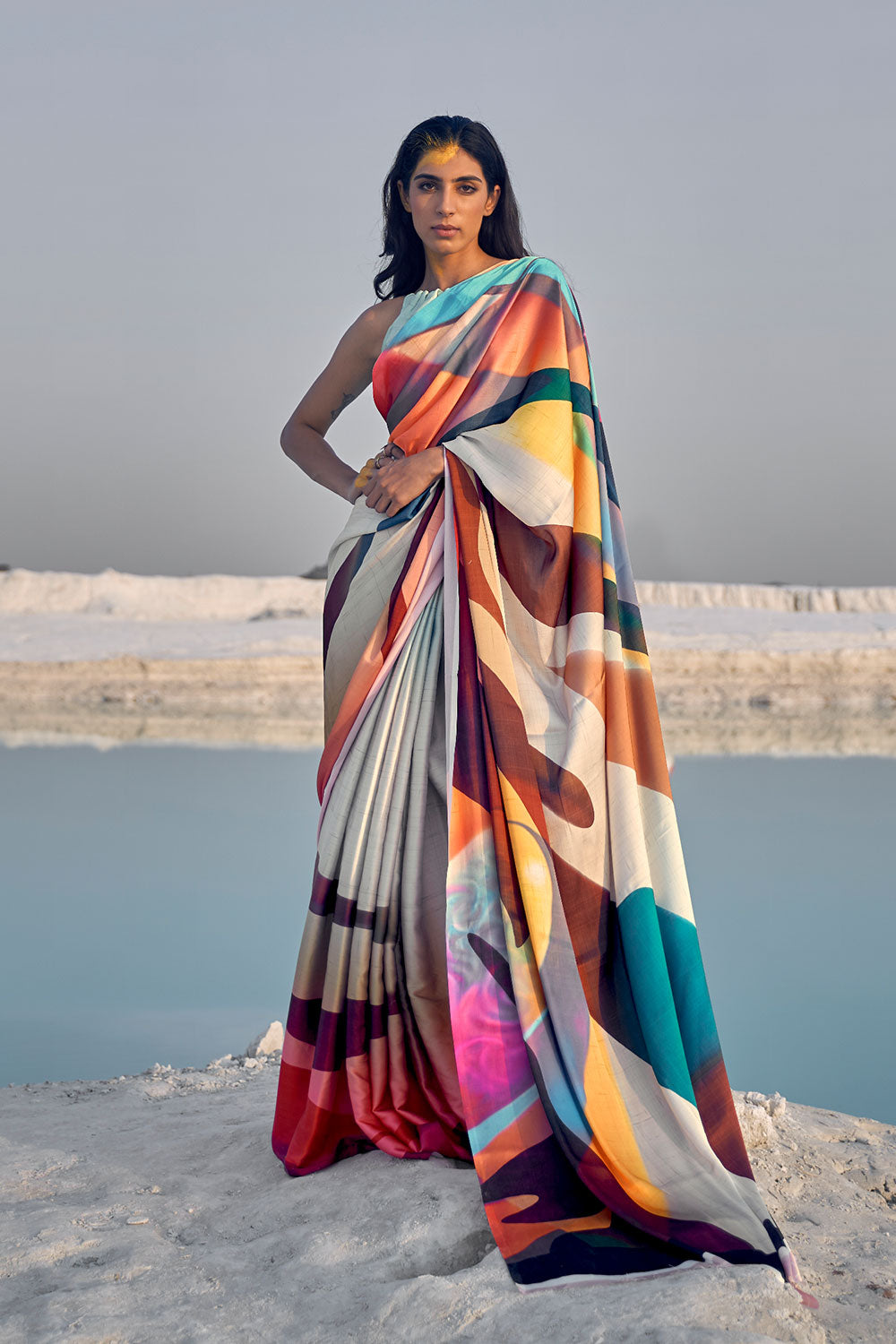 Trisha Multicolor Digital Printed Saree One Minute Saree