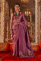 Shana Purple Silk Woven Ready to Wear One Minute Saree