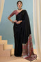 Aqila Black Modal Ajrakh Printed Ready to Wear One Minute Saree