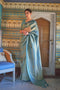 Sania Pastel Blue Handloom Weaving Silk Ready to Wear Saree