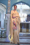 Sania Cream Handloom Weaving Silk Ready to Wear Saree