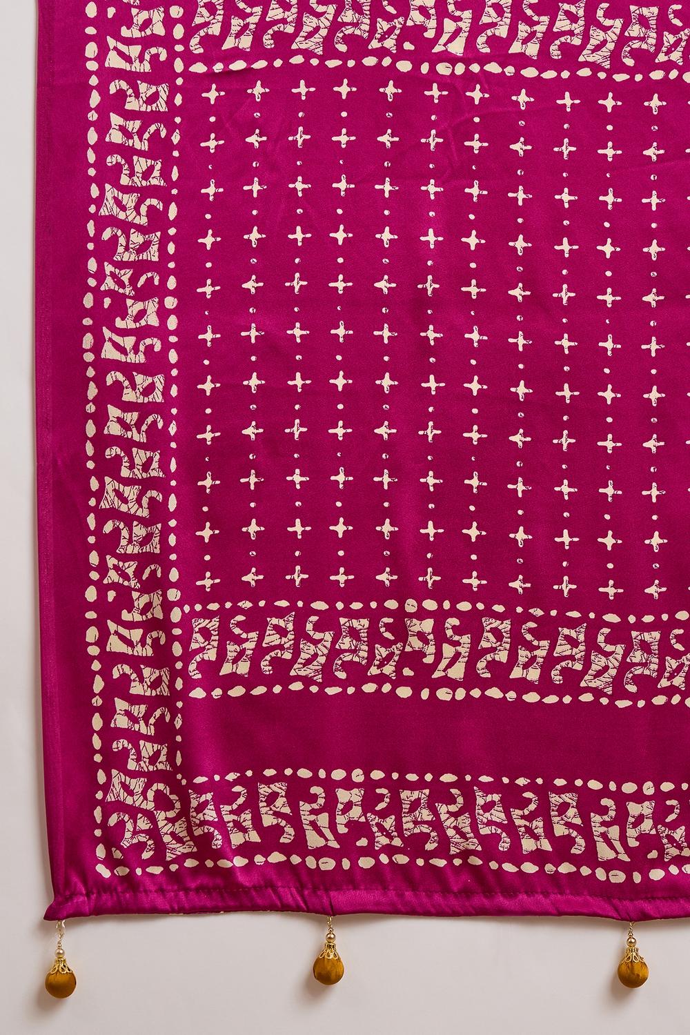 Kenya Yellow Modal Ajrakh Printed Ready to Wear One Minute Saree