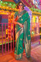 Cassie Emerald Green Handloom Weaving Silk Ready to Wear Saree
