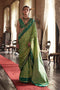 Lilka Mint Green Tussar Silk Handloom Weaving Ready to Wear One Minute Saree