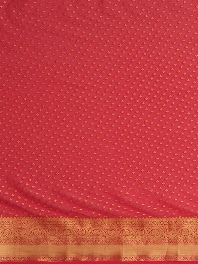 Alekha Red Georgette Printed One Minute Saree