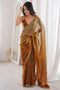 Jaslyn Mustard Ombre Satin Sequins Embellished Ready To Wear Saree