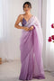 Hadil Lavender Chiffon Embellished Ready to Wear Saree
