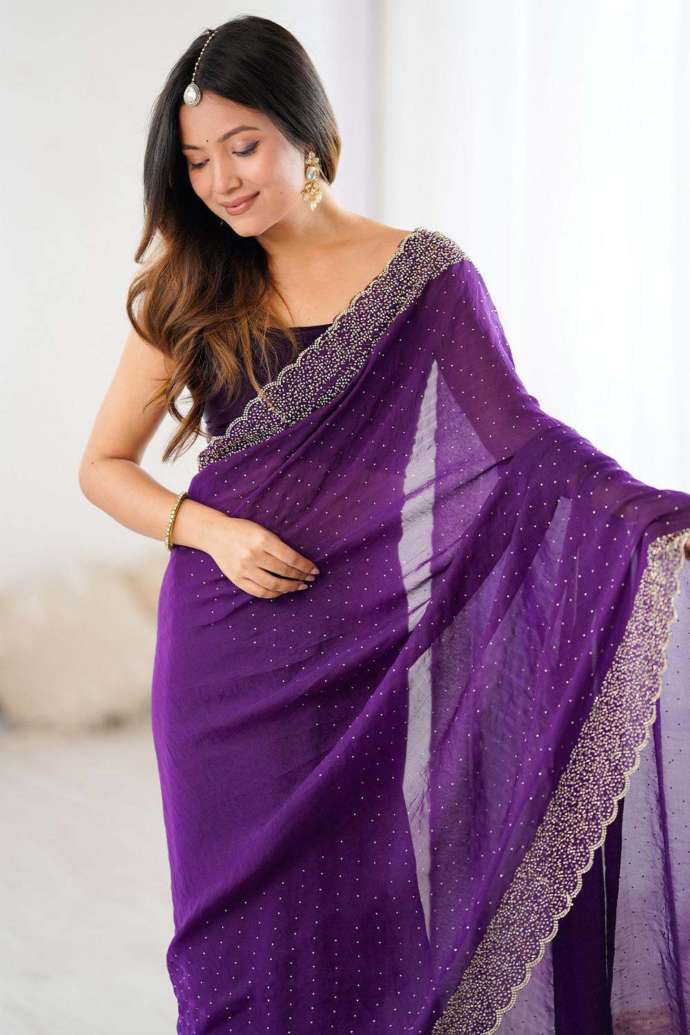 Farah Teal Blue Satin Embellished Ready to Wear SareeTeal Blue Satin Embellished Ready to Wear Saree