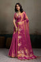 Mirabella Magenta Tissue Silk Woven Ready to Wear One Minute Saree