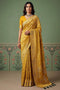 Imane Mustard Yellow Pashmina Silk Zari Woven Designer Ready to Wear One Minute Saree