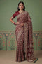 Imane Wine Pashmina Silk Zari Woven Designer Ready to Wear One Minute Saree