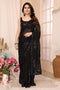 Noelle Black Sequin Georgette Ready to Wear Party Wear Saree