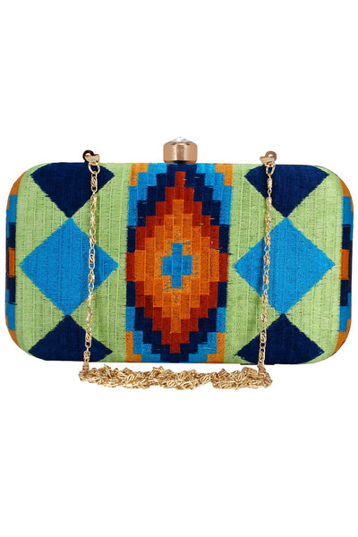 Designer Inca Beadwork Embroidered Clutch