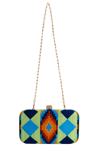 Designer Inca Beadwork Embroidered Clutch