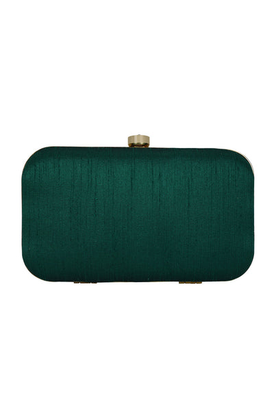 Designer Black with White & Blue Floral Beads & Pearls Evening Bag