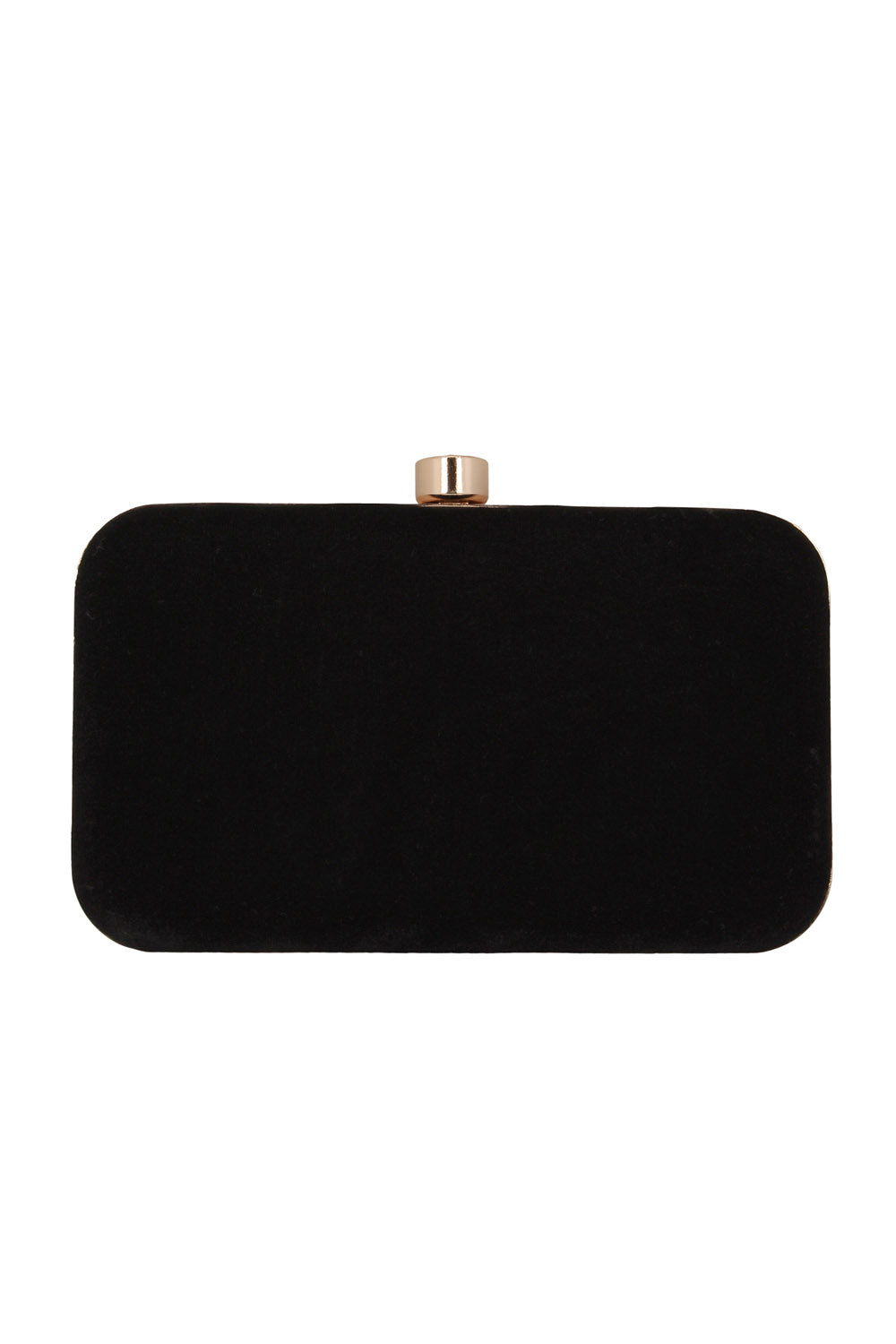 Designer Black Velvet With Gold Beadwork Embroidery Clutch