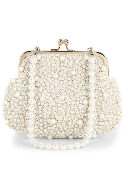 Designer Off White Pearl Evening Purse