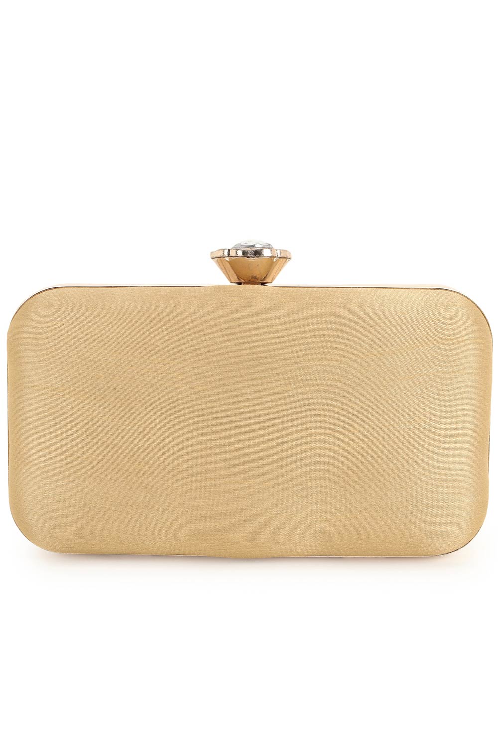 Designer Gold Silk and Beads Striped Clutch