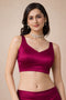 Aria Magenta Thin Strap Sleeveless Satin Comfort Stretchƒ?› Blouse