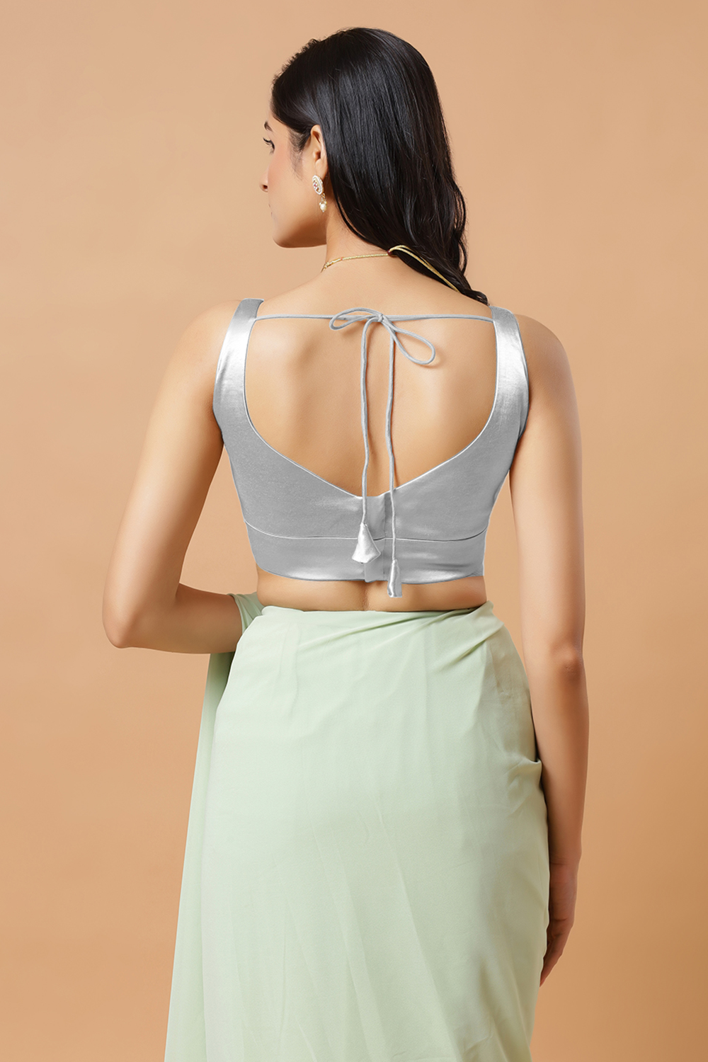 Aria Sliver Thin Strap Sleeveless Satin Stretch Blouse