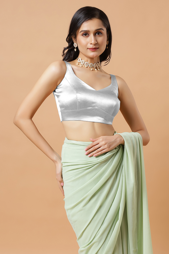 Aria Sliver Thin Strap Sleeveless Satin Stretch Blouse