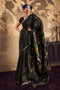 Dosia Black Handloom Weaving Silk Saree with Zari Border Ready to Wear Saree