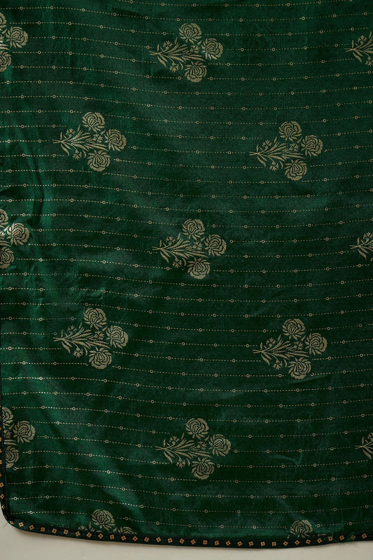 Aria Green Georgette Floral Woven Ready To Wear Saree