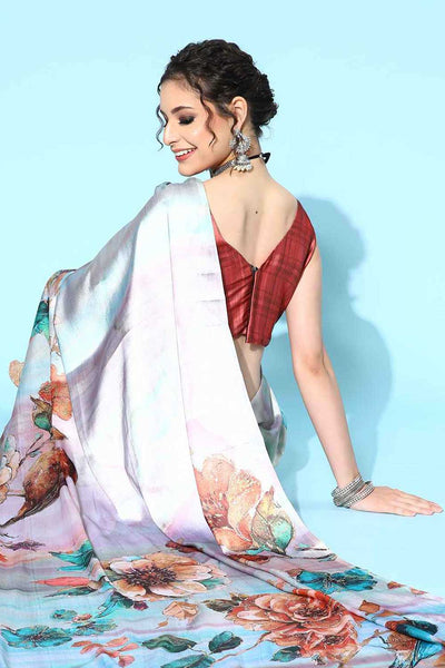 Shop Remi Crepe Multicolored Digital Print One Minute Saree at best offer at our  Store - One Minute Saree