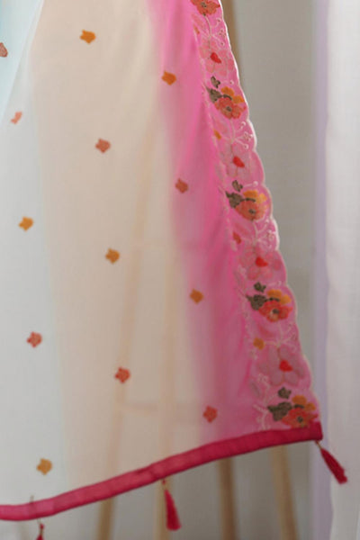 Tania Blue Georgette Embroidered Ready to Wear One Minute Saree