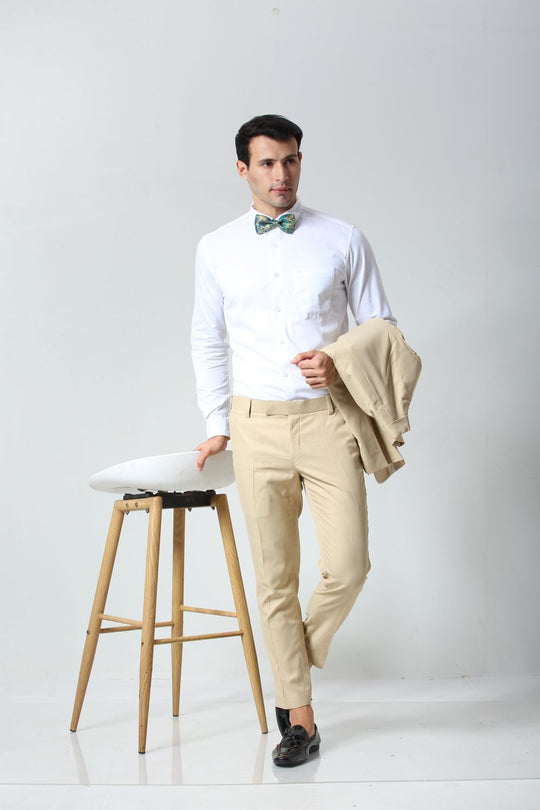 Blue Silk Foil Print Bow Tie