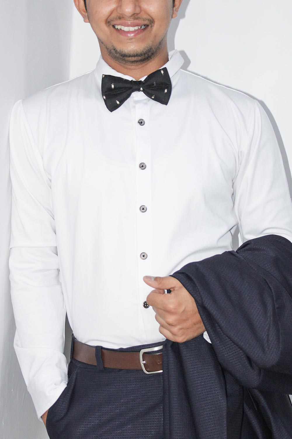 Black Polka Dot Bow Tie