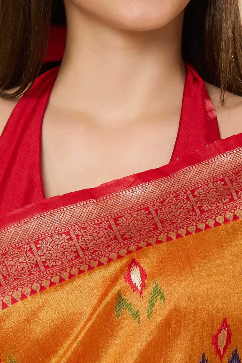 Kayla Yellow Pure Silk Lace Floral One Minute Saree