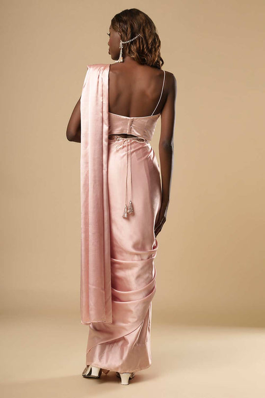 Shop Dolce Satin Bridesmaid One Minute Saree at best offer at our  Store - One Minute Saree