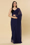 Ayla Dark Navy Georgette One Minute Saree