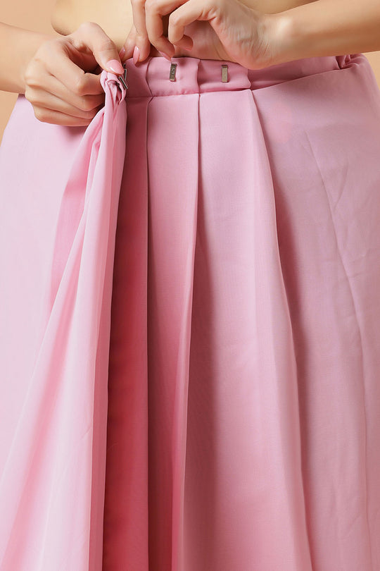 Shayla Dusty Pink Dusty Pink Georgette One Minute Saree