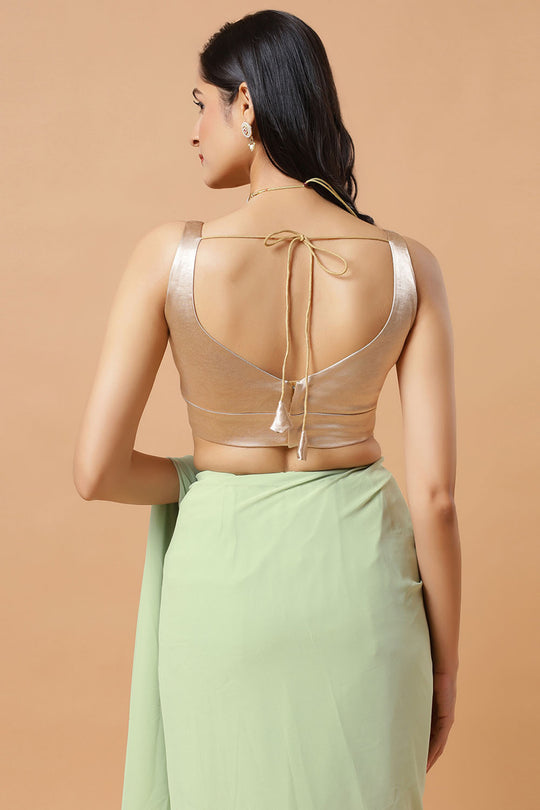 Pari Key Lime Green Georgette One Minute Saree