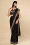 Mayuri Black Zari Border Crepe Silk One Minute Saree